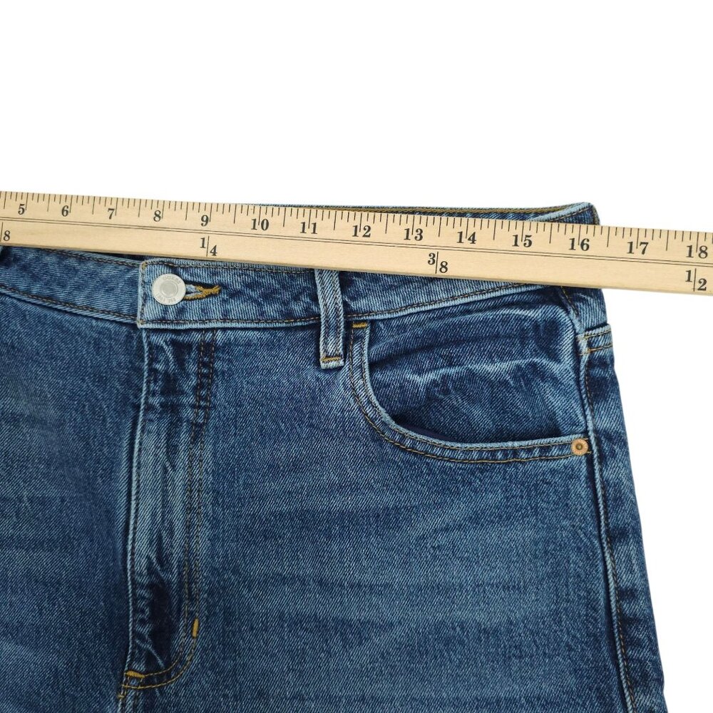 Guess Mom Jeans High Rise Womens 31x27 Med Wash Denim Ankle Style Cropped Pants - Picture 7 of 15